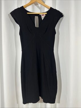 Yoana Baraschi Black Sheath Dress Size 8 Made in NYC Designer Cocktail Dress